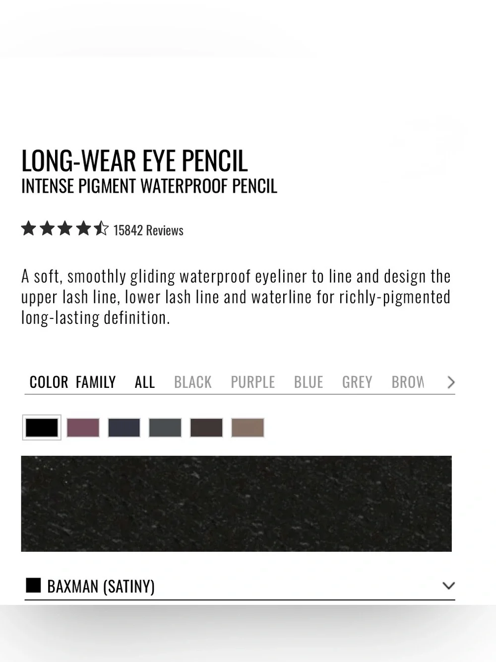 🌸B17 - Il Makiage Black Eye Pencil - Intense Black Eyeliner🖤